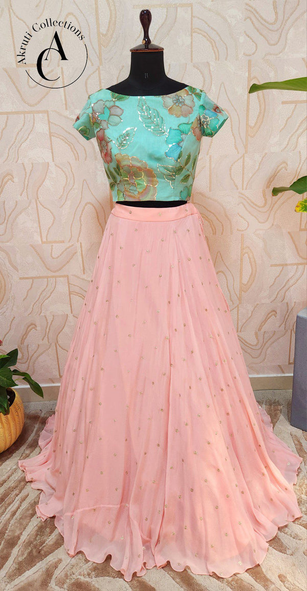 LH147A - Lehenga Crop Top
