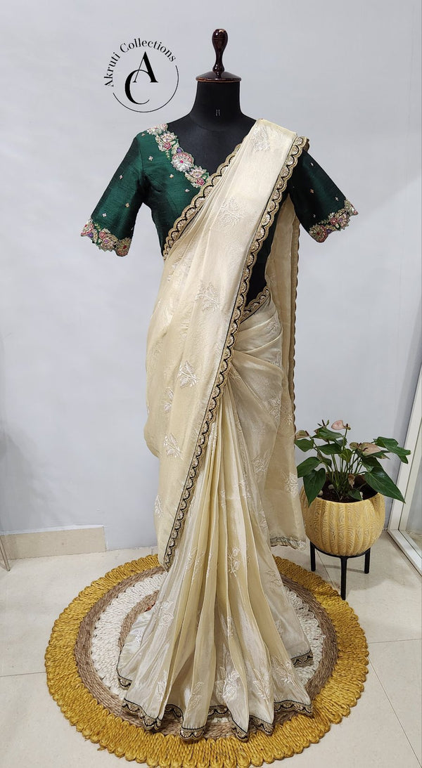 GS39A - Flowy Tissue Saree