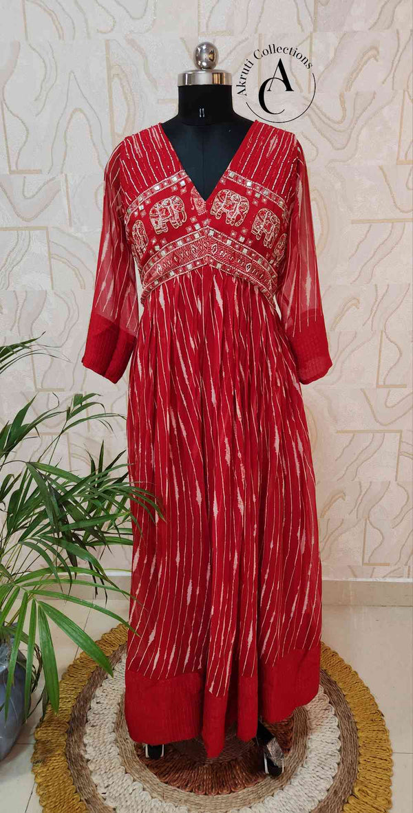 6514 - Red Kurti