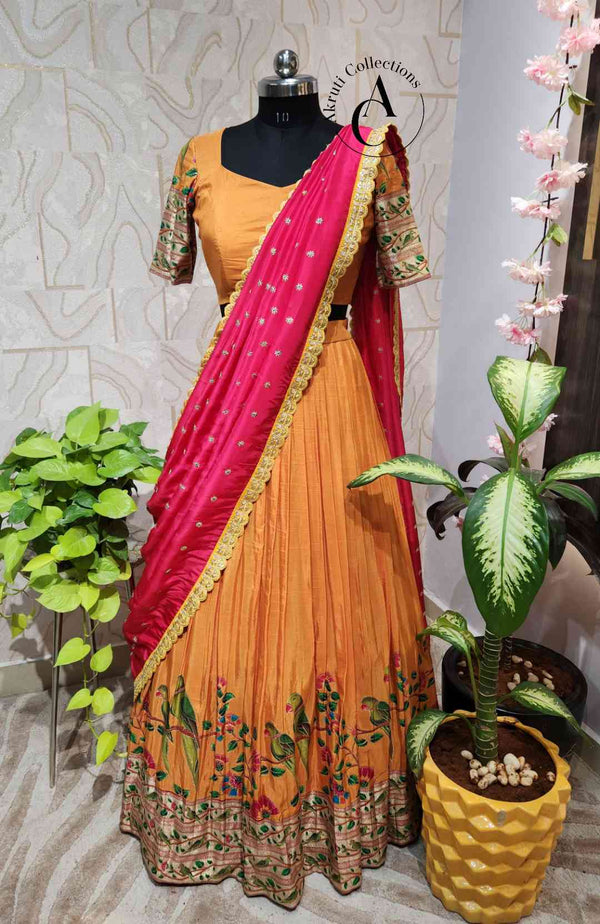 LH170 - Yellow Half Saree