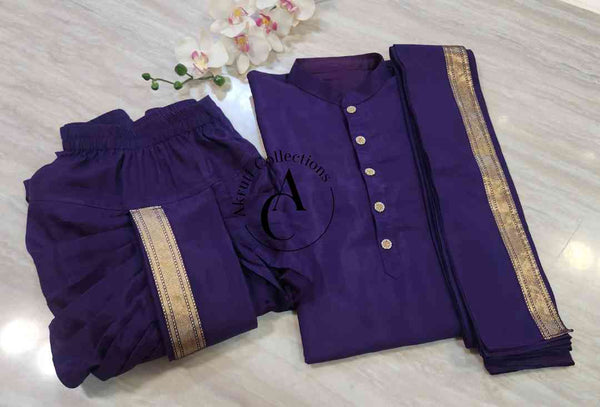 Silk Kurta Dhoti Set