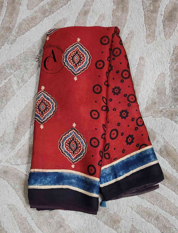 AJ8 - Ajrakh Saree