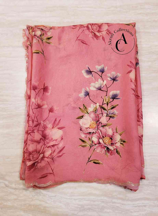 VS5 - Georgette Satin Saree