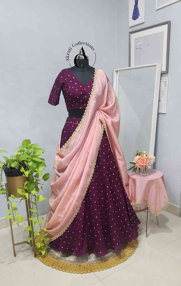LH180 - Wine Lehenga set