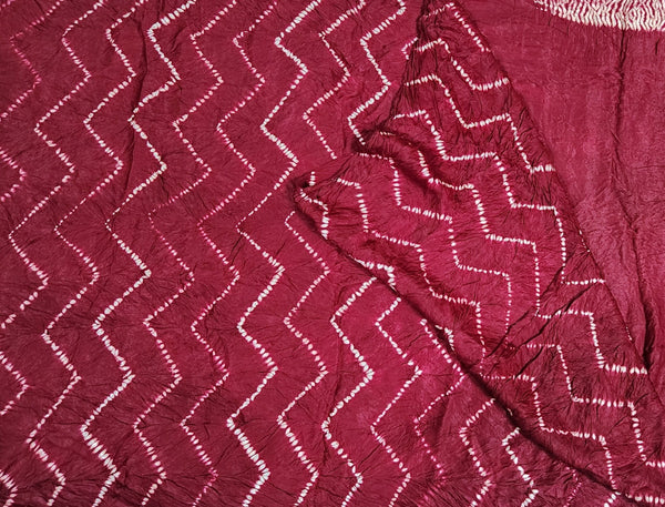 BD1 - Maroon Leheriya Sari