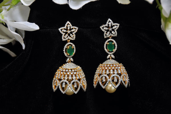 ER114 - Diamond Jhumkis