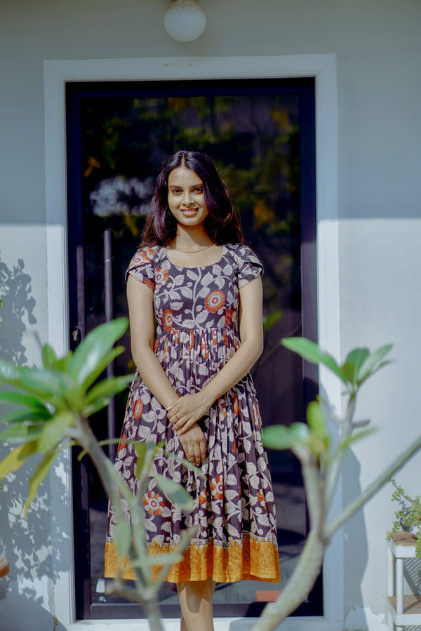 Chanderi Kalamkari Frock