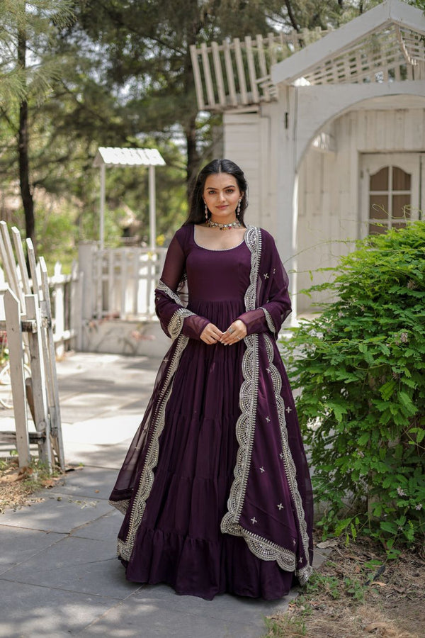 L189A - Purple Layered Dress