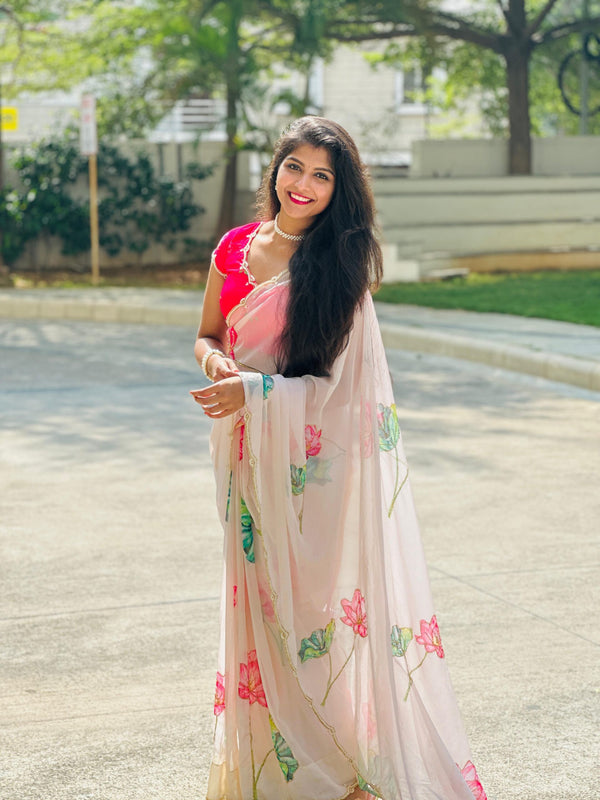 VS24-Soft Organza Saree