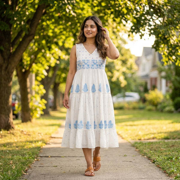 cotton tiered dress All For You Purple Shop the Mint Elevate your wardrobe with this versatile and stylish boho dress Embroidered Cotton Tiered Dress with