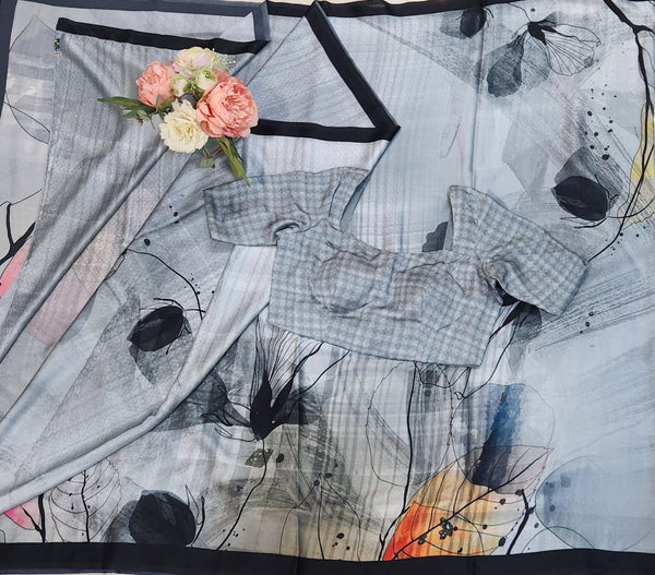 VS2 - Georgette Satin Saree