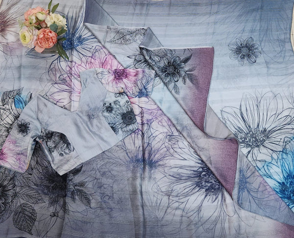 VS1 - Georgette Satin Saree