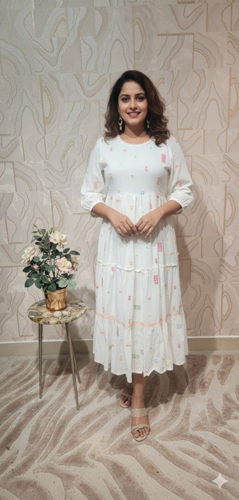 Z0016 - White Summer Frock