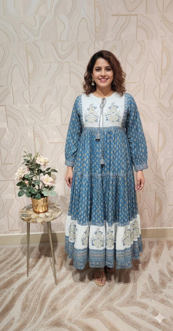 ZA010 - Blue Cotton Frock