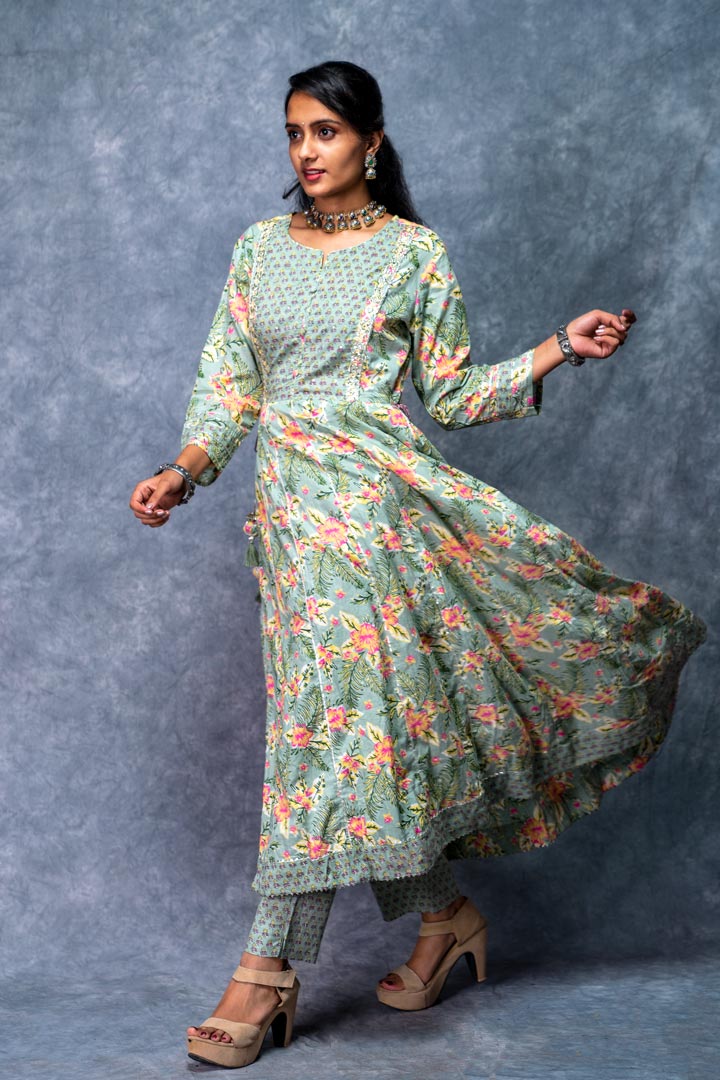 Indian Culture By Poonam Designer Flared Gown Style Kurti Collection Poonam  Designer Wholesale Salwar Kameez Catalog
