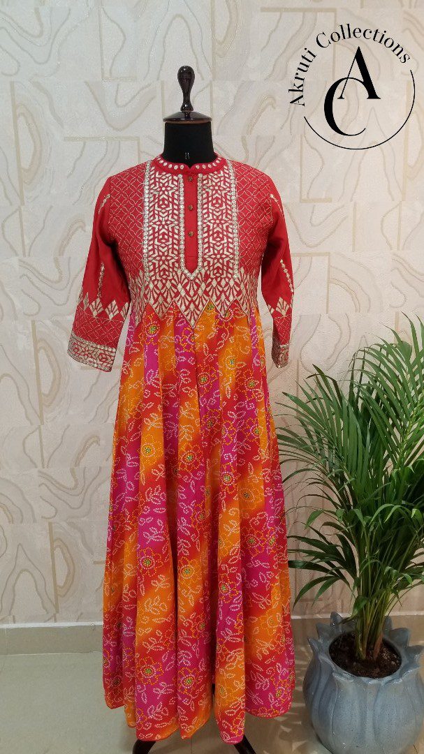 Buy Women Pink & Yellow Chunari Bandhej Straight Adwitiya Kurta for Women  Online at Silvermerc – Silvermerc Designs