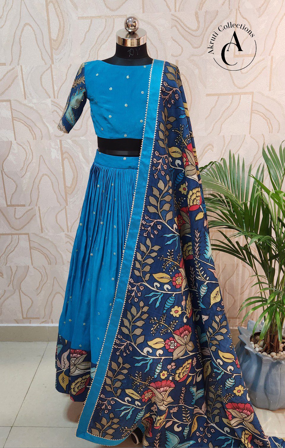 Buy Kaajh Women's Blue Kalamkari Print Viscose Rayon Cord Set Online at  Best Price | Distacart