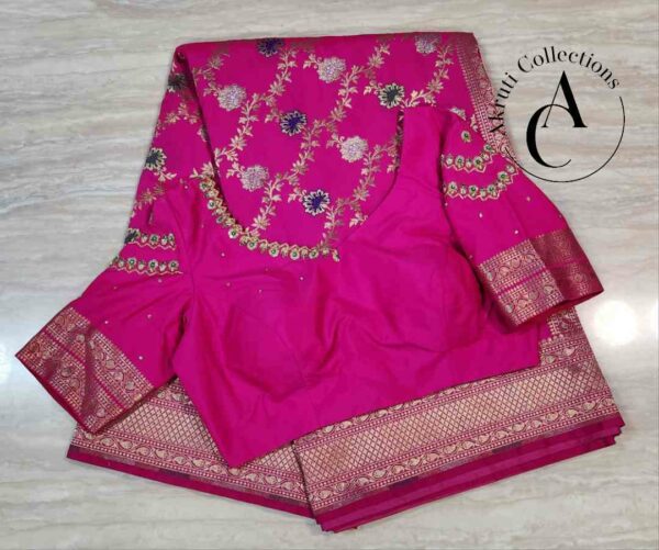 Shop BS25 - Pink Banaras Saree Online | Buy from Indian Store, USA